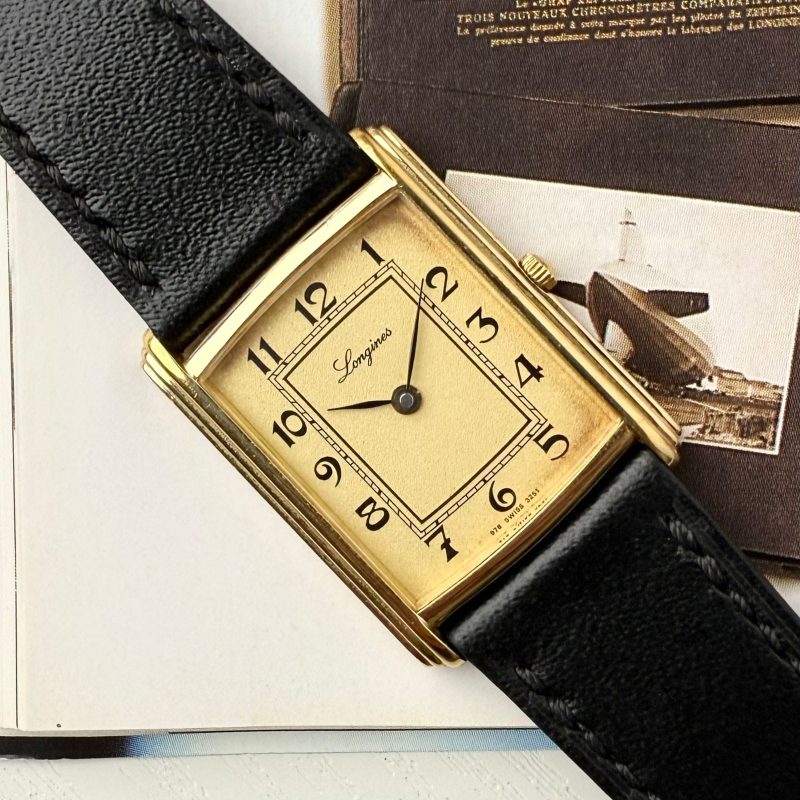 Longines Tank Artdeco Gold Arabic Vintage💫
