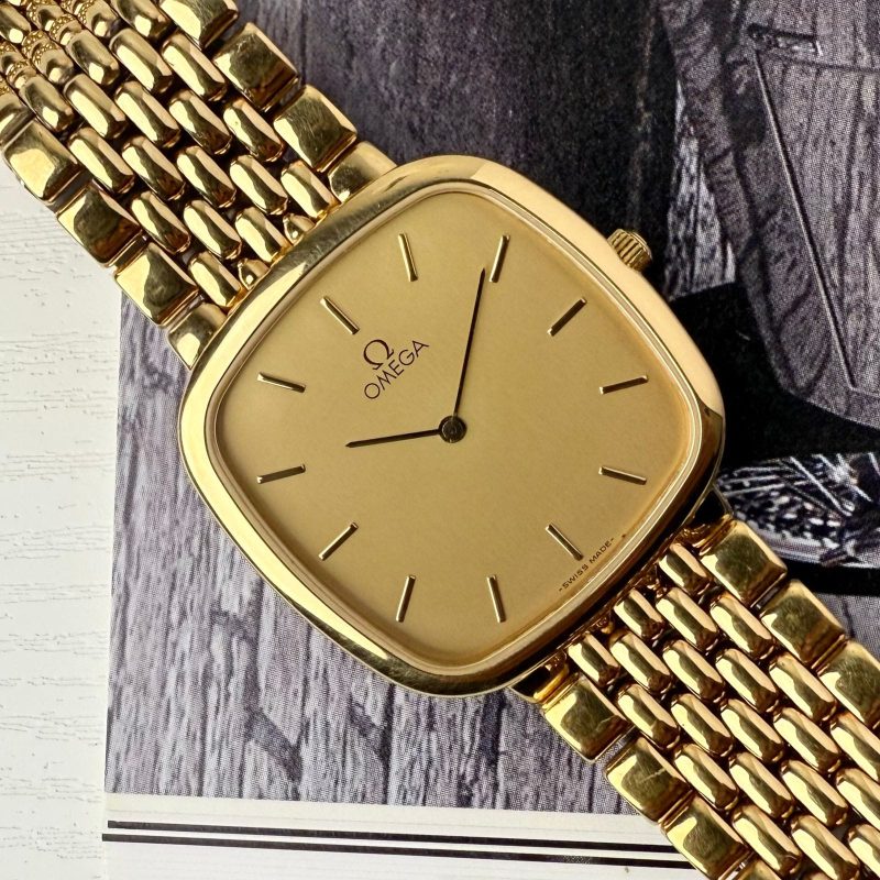 Omega Deville Square Gold Campagne Vintage💫