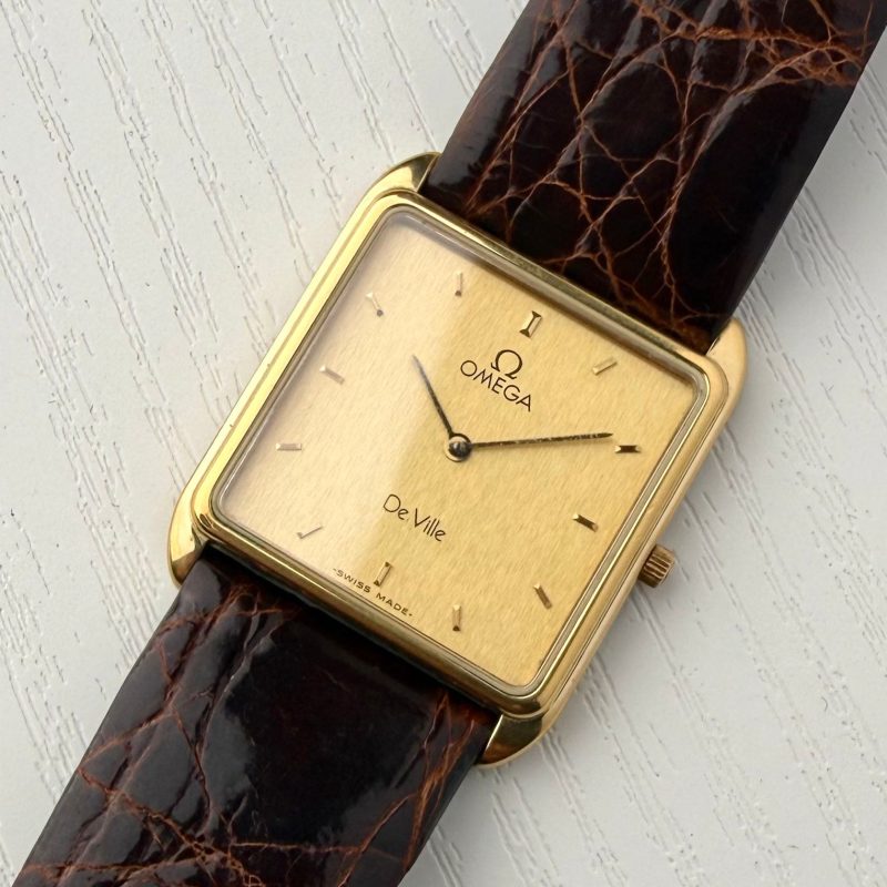 Omega Deville Tank Campagne Brush Dial Vintage