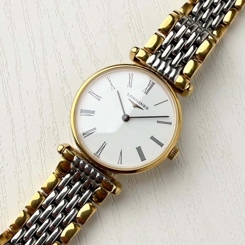 Lngines Ladies Les Grandes Classiques White Roman Twotone💛🤍✨
