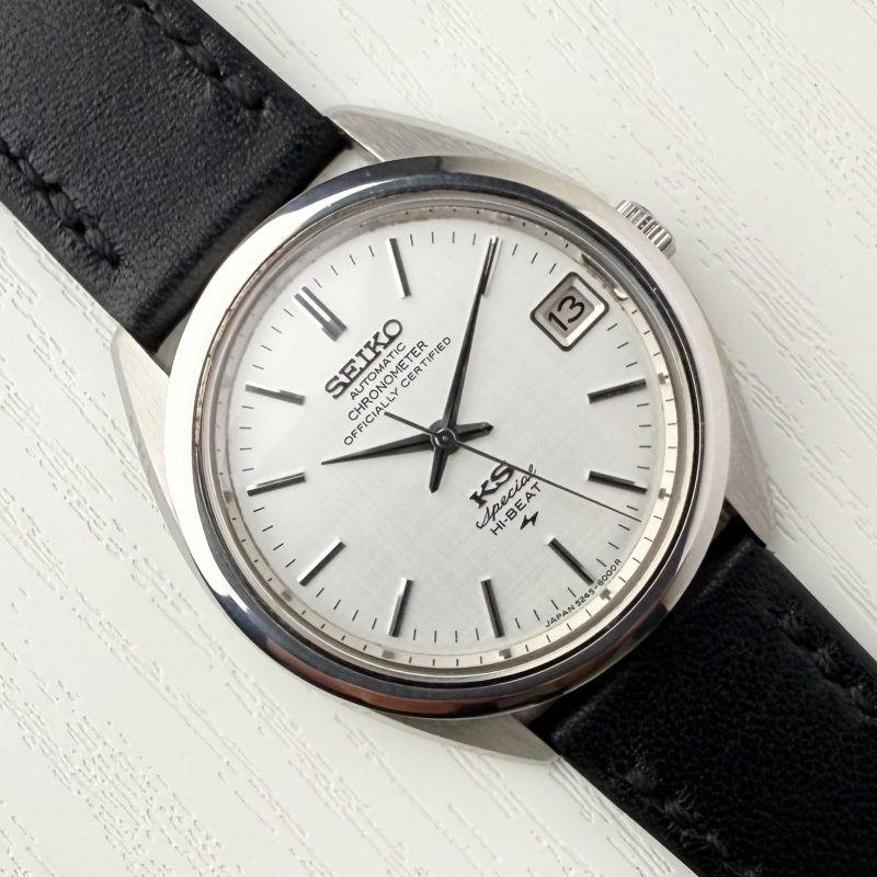 King Seiko Chrono White Linen Automatic JDM
