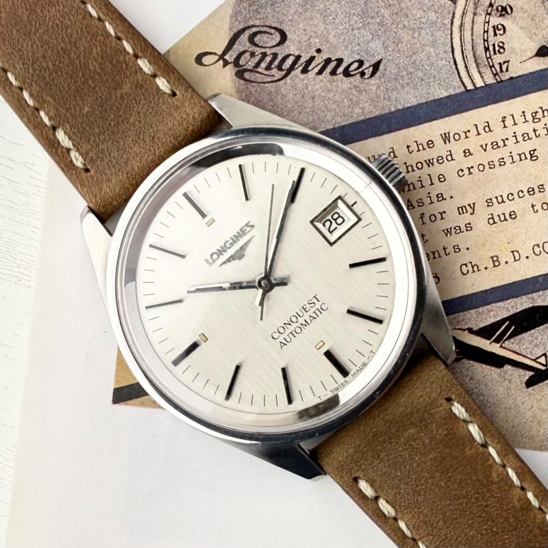 Longines Conquest Linen Dial Vintage