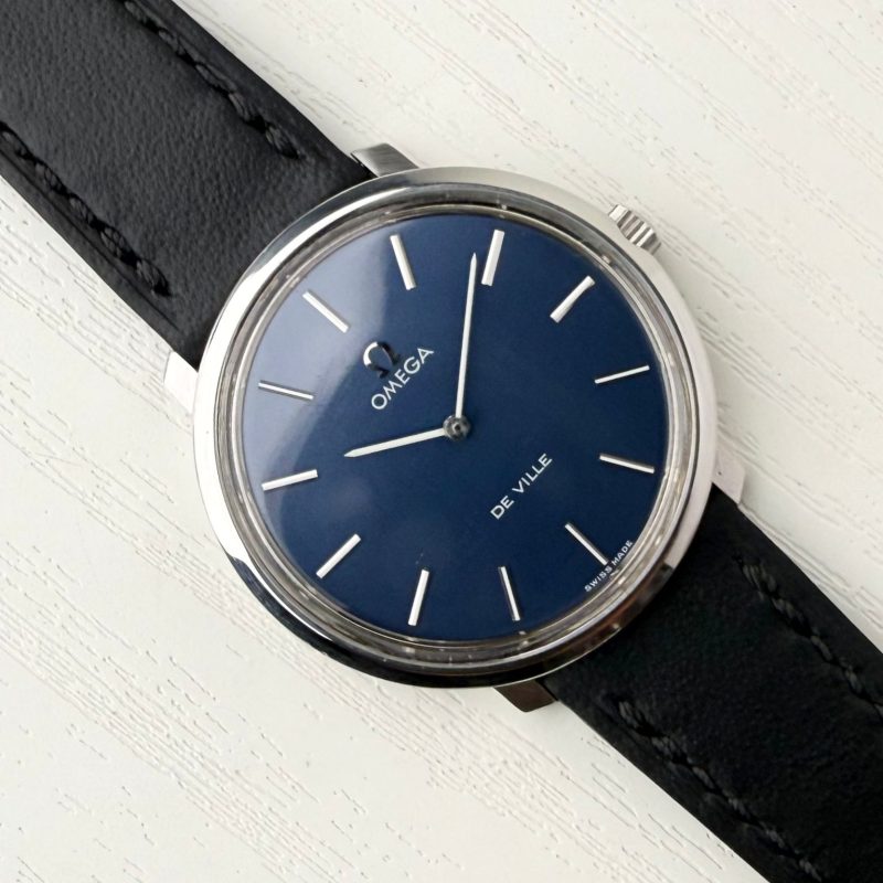 Omega De Ville Round Blue Vintage💫