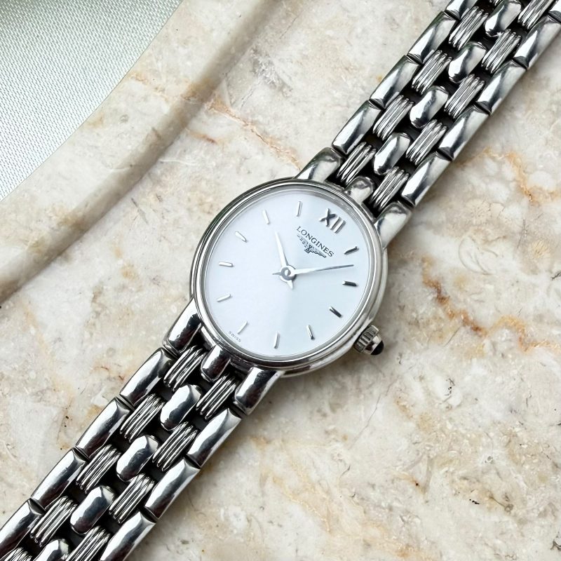 Longines Ladies Oval White Vintage✨
